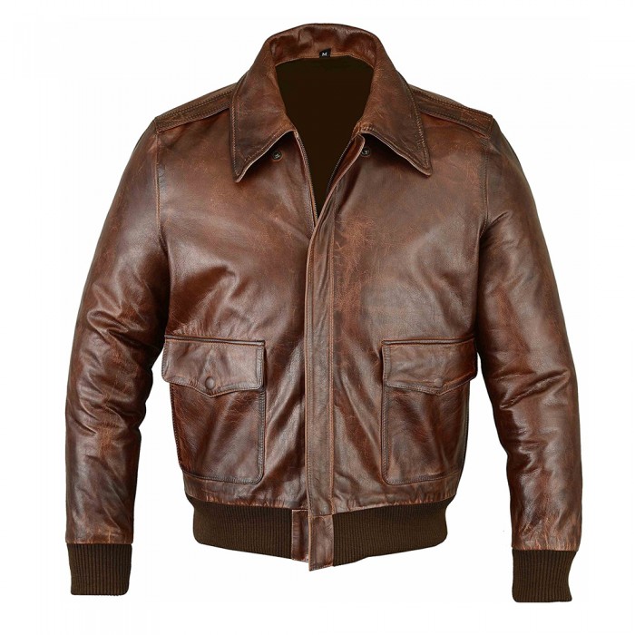A-2 Flights Air Force Brown Leather Jacket